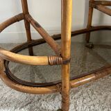 1960s rattan serving cart