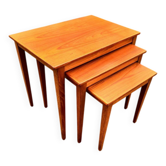 Scandinavian nesting tables: Quality Function Form. Vintage 60s.