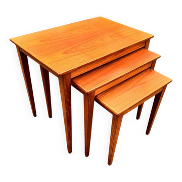 Scandinavian nesting tables: Quality Function Form. Vintage 60s.