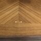 Large Vintage Dining Table 2m. Chevron Inlay