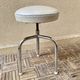 Stool tripod swivel workshop height adjustable skai & chrome vintage 60s