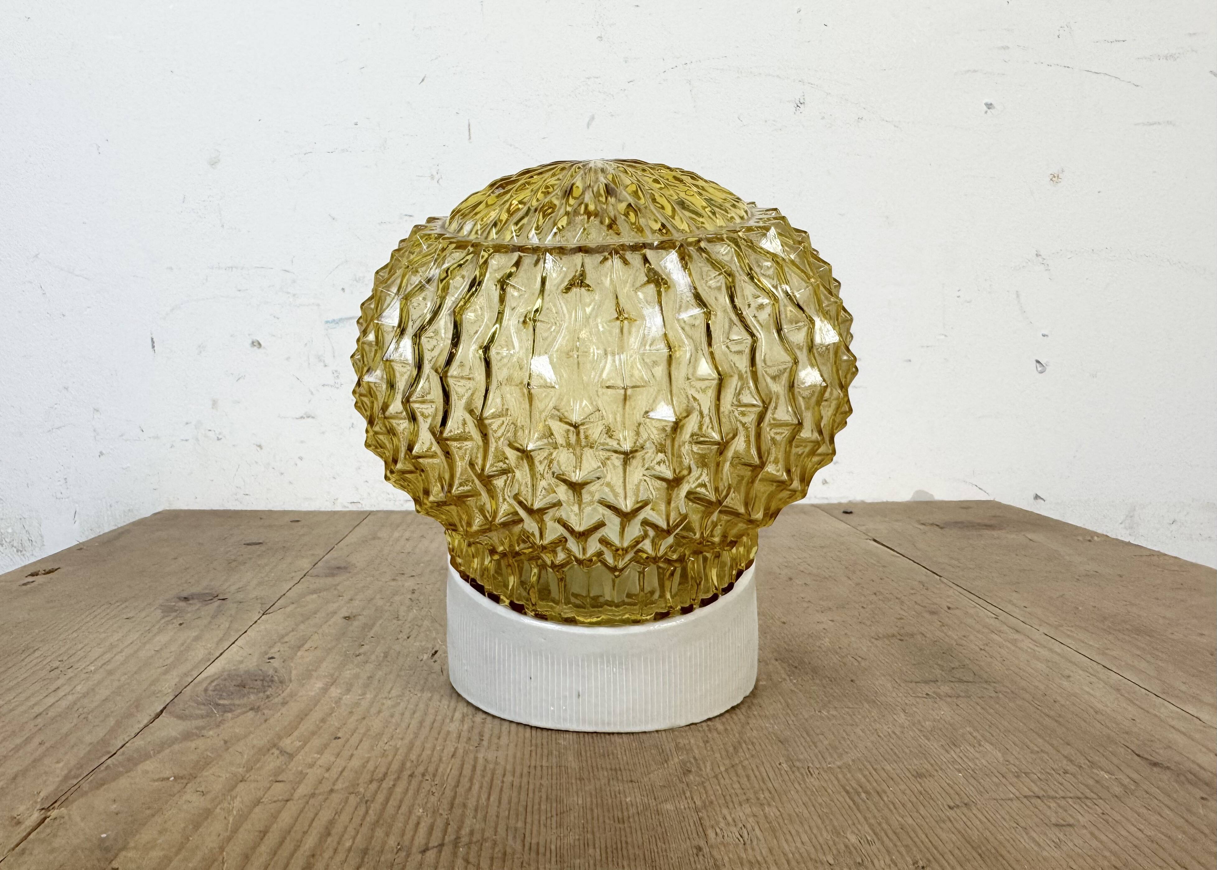 Vintage White Porcelain Wall Light, 1970s