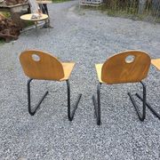 4 vintage school chairs from the 70s