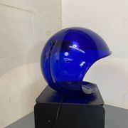 Modern Italian Space Age Blue Foglia 634 Martinelli Table Lamp, by Elio Martinelli for Martinelli Luce, 1969