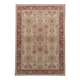 Beige and red oriental rug in wool