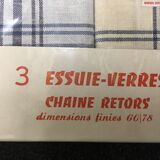 set of 15 old tea towels new in linen and cotton