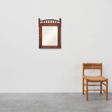 Antique 19th century faux bamboo mirror in wood, France