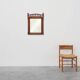 Antique 19th century faux bamboo mirror in wood, France