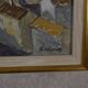 Original Swedish Mid-Century Oil on Canvas “Town” by Tage Garvik Vintage & Framed