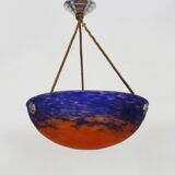 Art Deco suspension by Frères Muller Lunéville, made of glass paste.