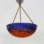 Art Deco suspension by Frères Muller Lunéville, made of glass paste.