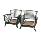 Pair of rattan chairs