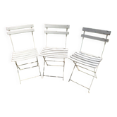 Set of 3 folding garden chairs
