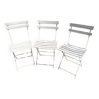 Ensemble de 3 chaises de jardin pliantes