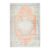 Tapis de zone vintage turc Oushak fait main en laine et coton orange des années 1970 181x265