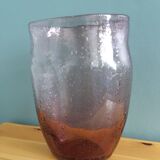 Handmade bubble glass vase