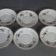 Old coffee set 8 pcs porcelain decoration painted with grapefruit around 1900