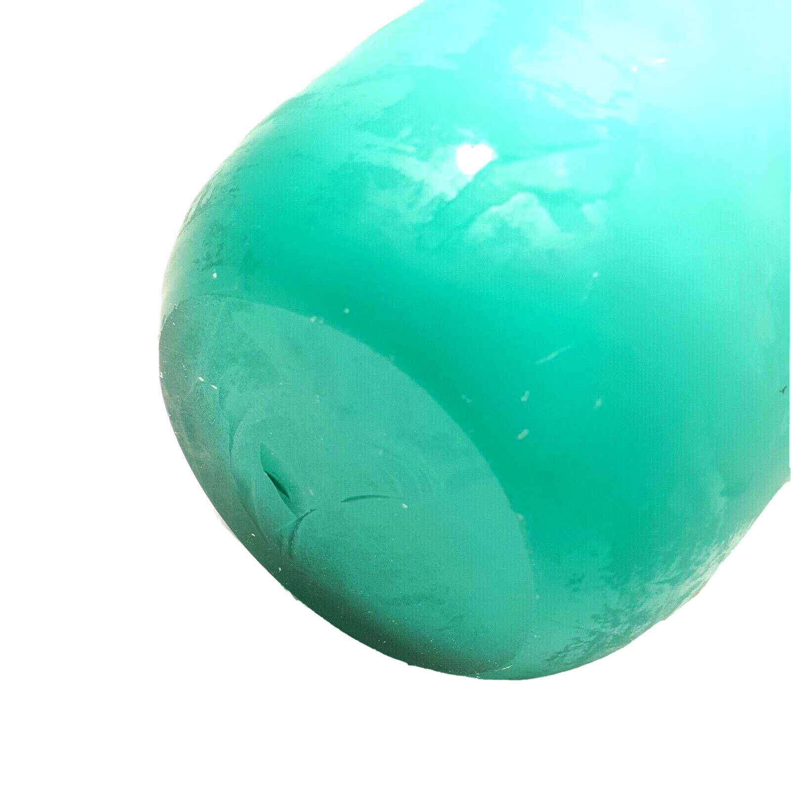 Vase handkerchief opaline turquoise interior white handmade work art deco