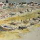 20th century Impressionist school - Vassaux - Marine watercolor - Noirmoutier