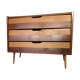 Bi-color shoe cabinet of the 50s with compass feet