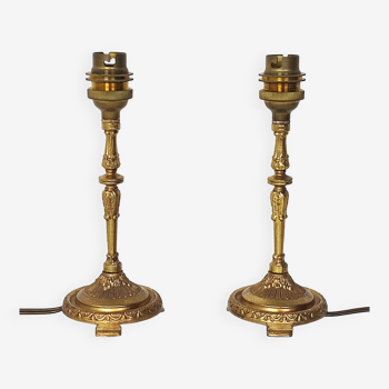 Gilded bronze lamps