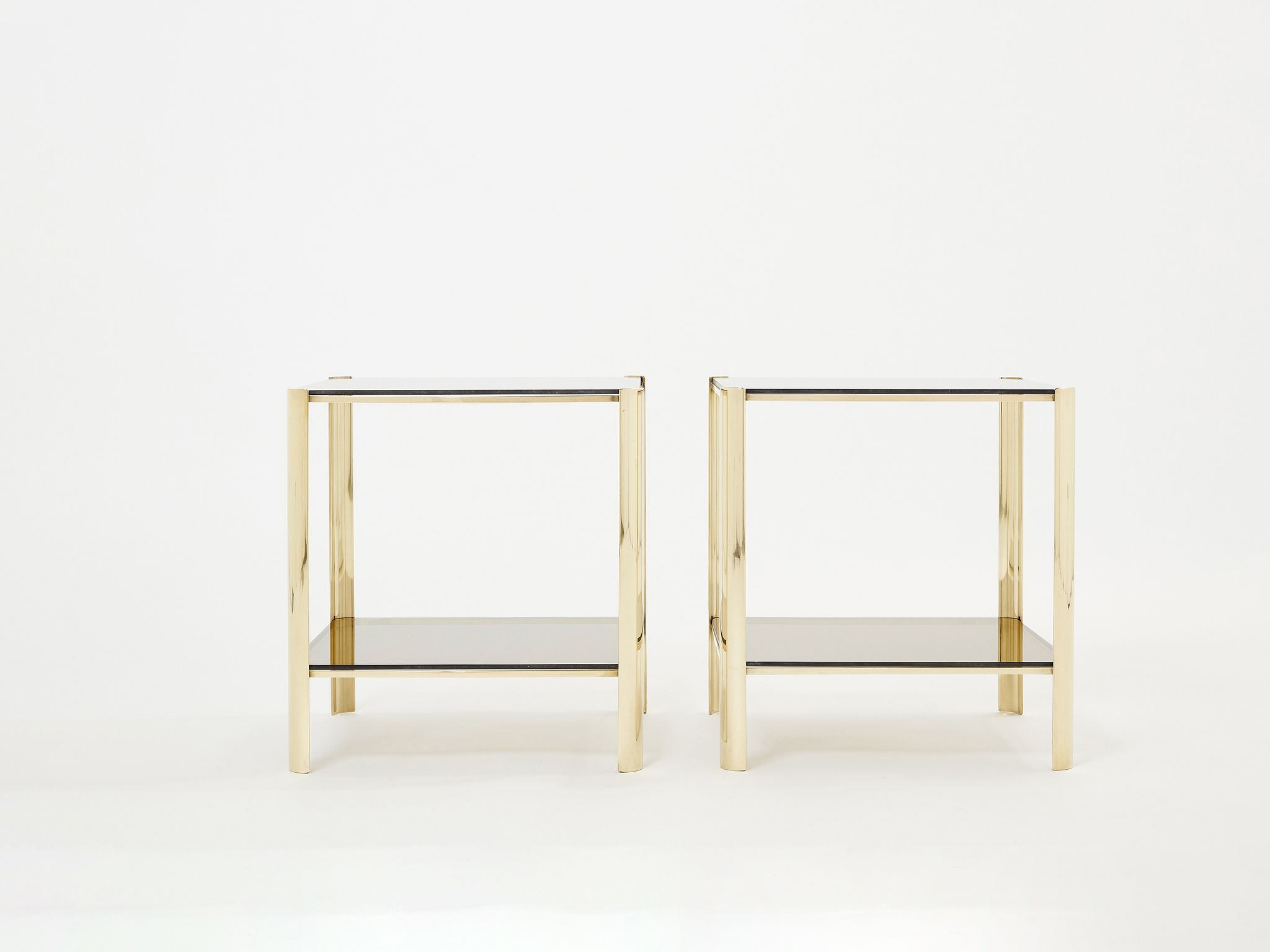 Pair of tables ends of bronze sofa 60s
