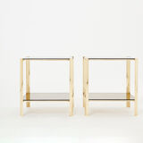 Pair of tables ends of bronze sofa 60s