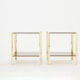 Paire de tables bouts de canapé bronze années 60