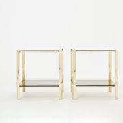 Pair of tables ends of bronze sofa 60s