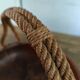 Adrien Audoux and Frida Minet rare basket in solid oak and cordage.