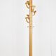 Modernist travertine and wood coat rack 1980s
