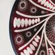 Vide-poche en verre doublé couleur prune et taillé