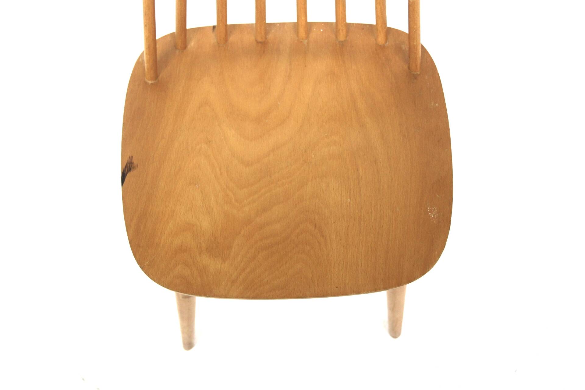 Scandinavian beech chair "Pinnstol", Sweden, 1960