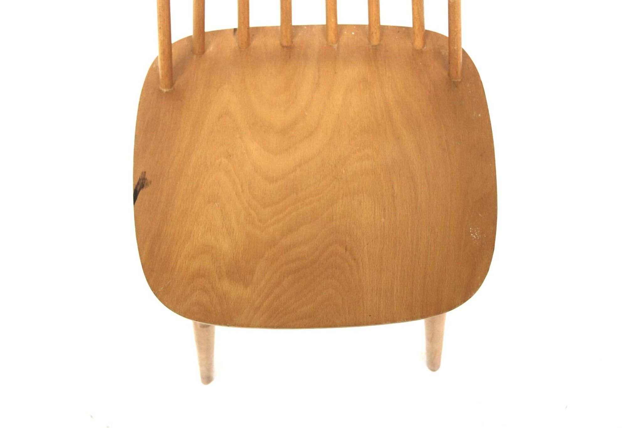 Scandinavian beech chair "Pinnstol", Sweden, 1960