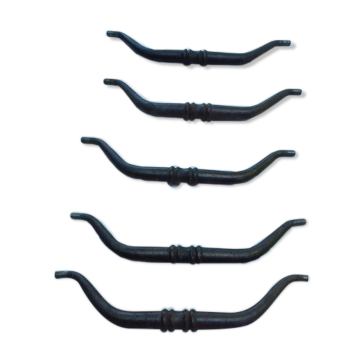 Antique metal handles.