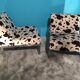 Pair french design drivers 1970 feet chrome tissue cowhide