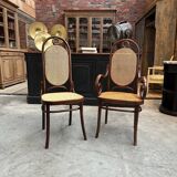 Thonet n°17 curved wooden armchair