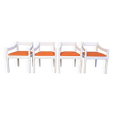 Ensemble de 4 fauteuils Carimate par Vico Magistretti, années 1960.