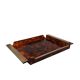 Hollywood regency brass and tortoiseshell lucite tray, Italy 1970s