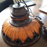 Vintage 70s glazed ceramic lamp