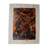 Jean Poulet (1926-2006) "the dead city" Oil on paper