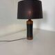 Lampe de table scandinave danoise du milieu du siècle en teck et cuir, années 1950