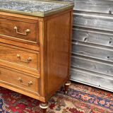 Chest of drawers in mahogany forming secretary of the period louis xvi