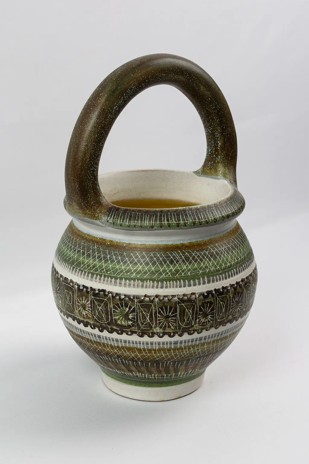Handled ceramic vase glazed by Marcel Guillot – 1950s