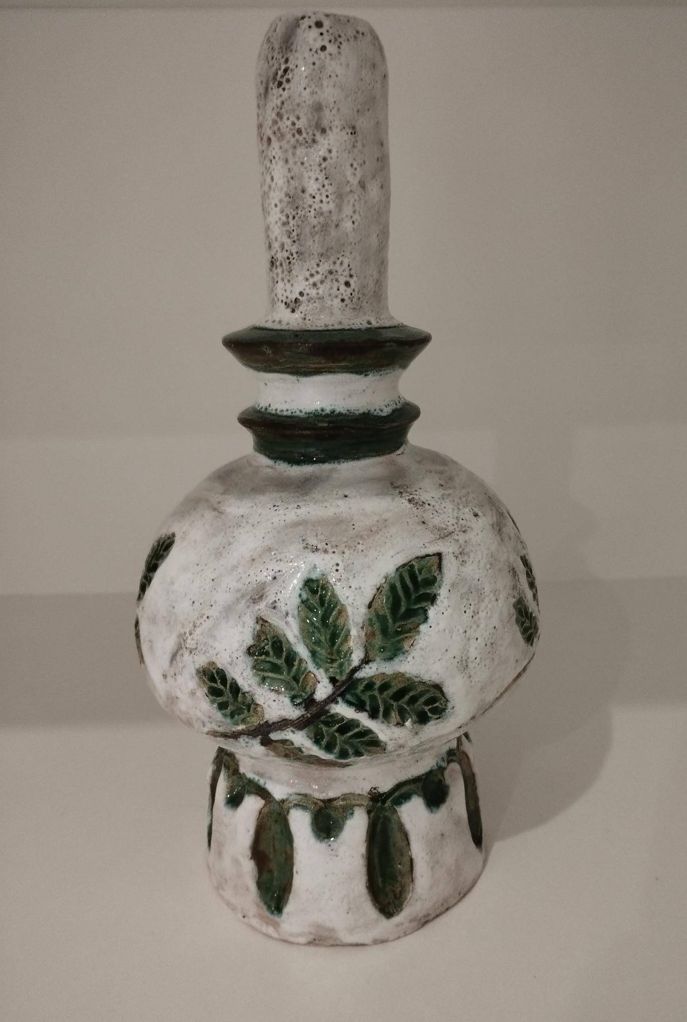 Lamp base with incised decoration