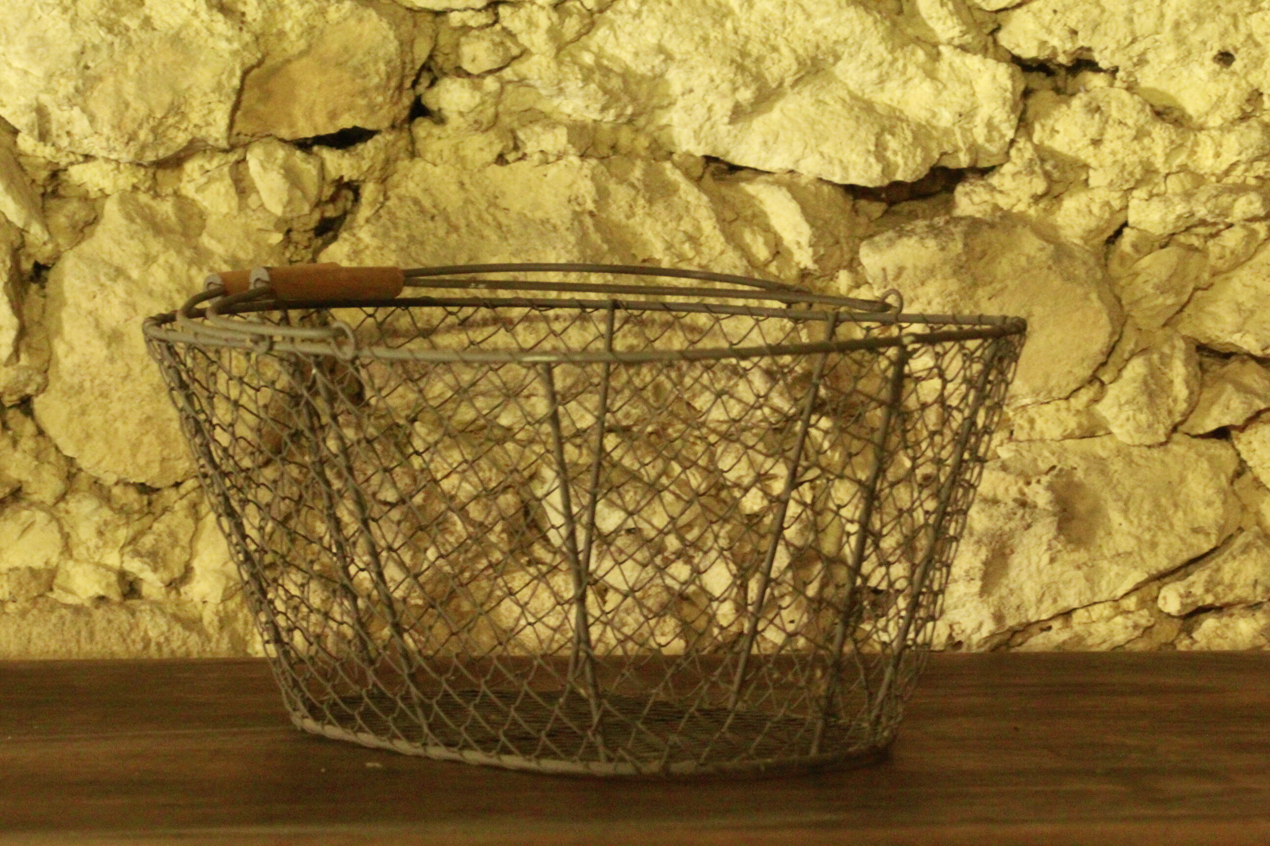 Old metal basket
