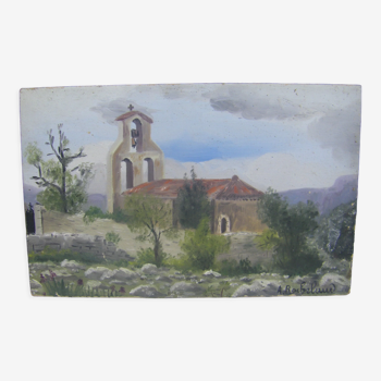 Peinture "Chapelle en Provence "