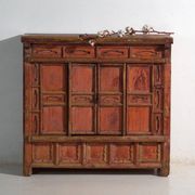 Shanxi buffet in original red paint with four drawers – China, circa 1930