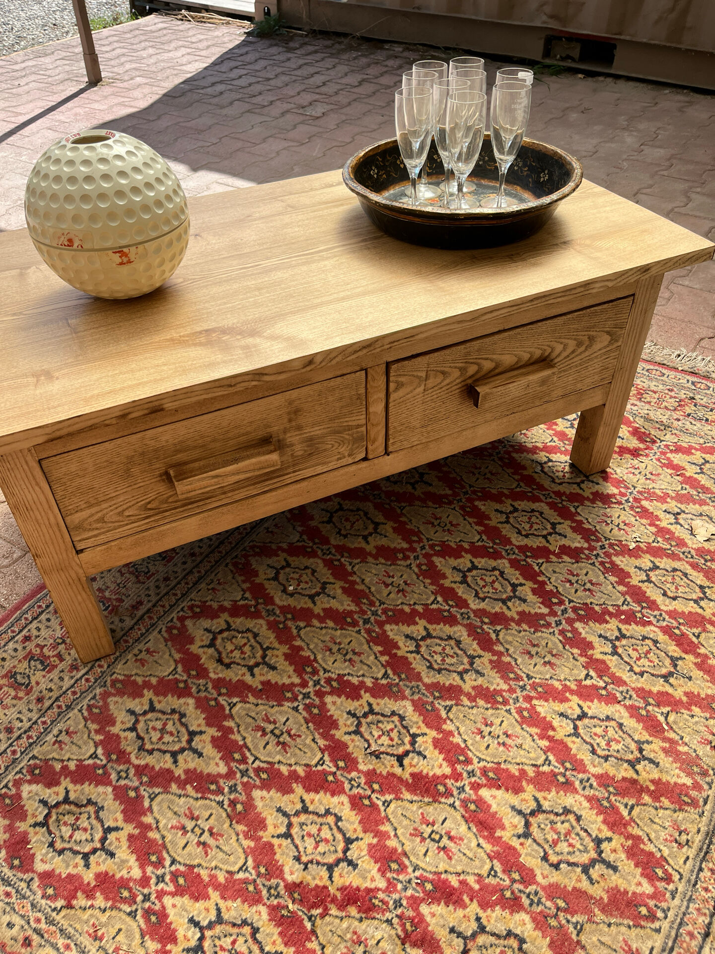 Coffee table with two drawers
