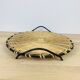 50s metal rattan tray